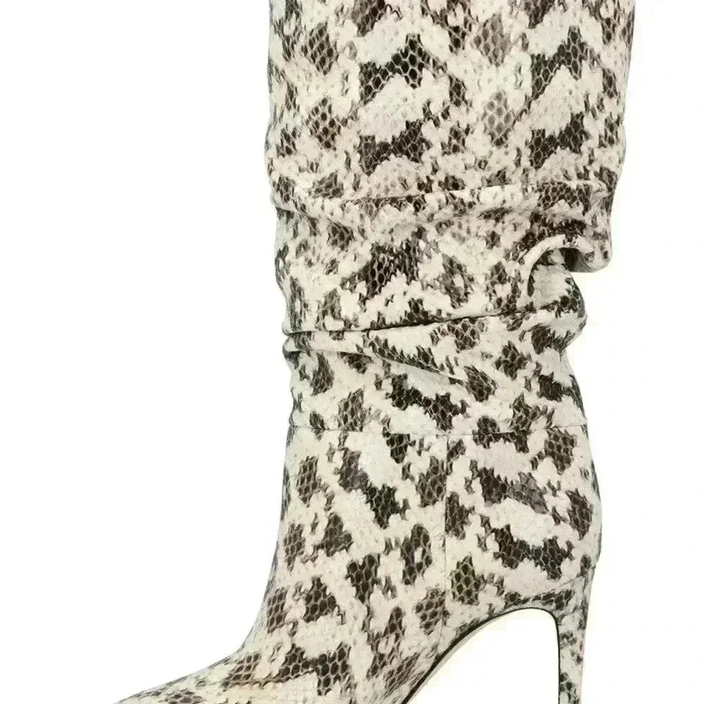 New Paris Texas Python Printed Leather Slouchy Bo… - image 5